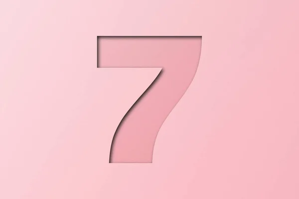 ピンクのコンセッティフォント番号 ピンクの背景で隔離 — ストック写真