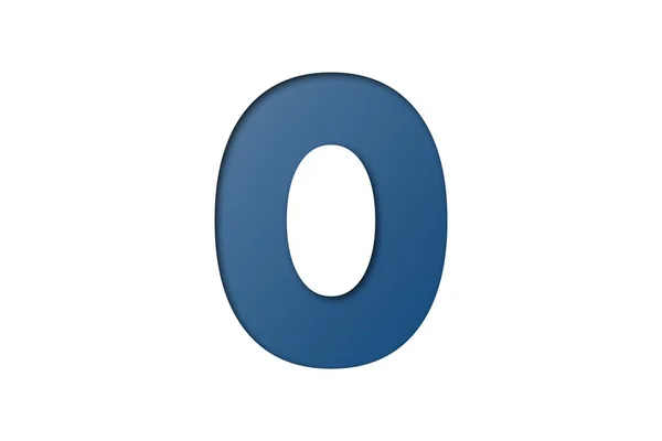 Blue Confetti Lettertype Nummer Geïsoleerd Witte Achtergrond — Stockfoto