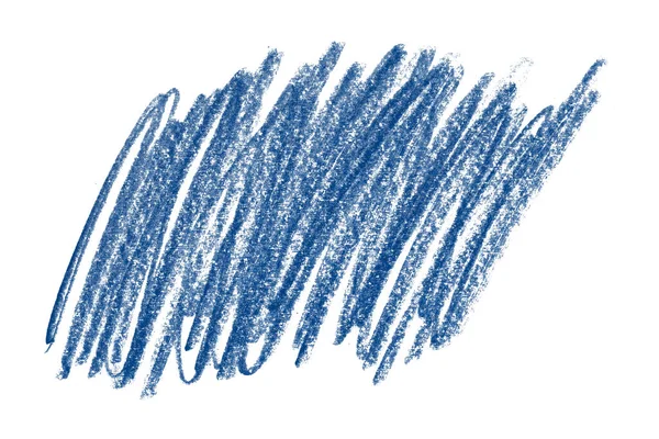 Μπλε Μολυβιές Που Απομονώνονται Λευκό Φόντο — Φωτογραφία Αρχείου