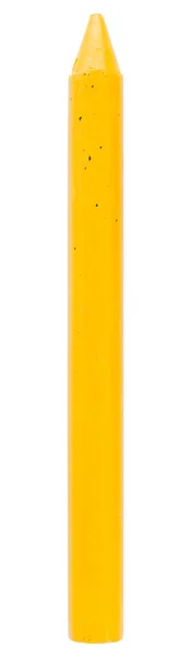 白い背景に隔離された黄色いクレヨン — ストック写真