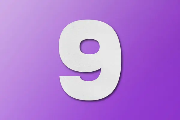 ホワイトペーパーのフォント番号 紫色の背景で隔離 — ストック写真