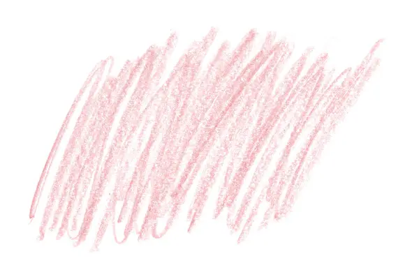 Pinke Bleistiftstriche Isoliert Auf Weißem Hintergrund — Stockfoto