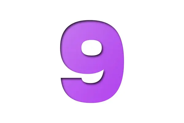 紫色の Confetti フォント番号 白い背景で隔離される — ストック写真