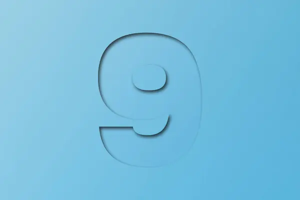 Ανοιχτό Μπλε Κομφετί Font Number Απομονωμένο Γαλάζιο Φόντο — Φωτογραφία Αρχείου