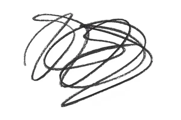 Beyaz Arkaplanda Siyah Gri Kalem Darbeleri Izole — Stok fotoğraf
