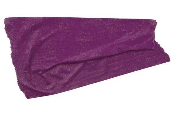 Dark Purple Crumpled Torn Tape Isolated White Background — Stock Photo, Image