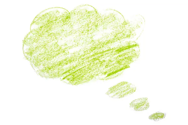 Beyaz Arkaplanda Izole Edilmiş Yeşil Fırça Boya Konuşma Baloncukları — Stok fotoğraf