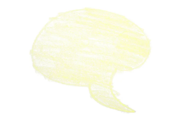 Φως Κίτρινο Πινέλο Ζωγραφική Φυσαλίδες Ομιλία Απομονώνονται Λευκό Φόντο — Φωτογραφία Αρχείου