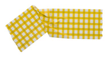 Sarı desenli kağıt bant beyaz arkaplanda izole