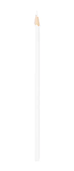 Weißer Bleistift Isoliert Auf Weißem Hintergrund — Stockfoto