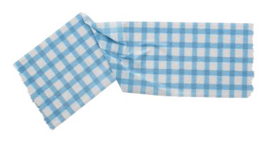 Açık mavi desenli kağıt bandı beyaz arkaplanda izole