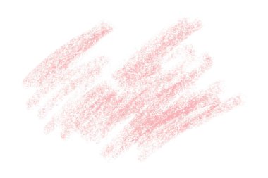 Beyaz arkaplanda izole edilmiş pembe kalem darbeleri.