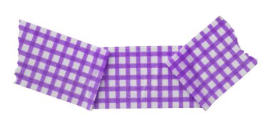 Mor desenli kağıt bant beyaz arkaplanda izole edildi