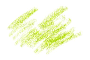 Beyaz arkaplanda yeşil kalem darbeleri izole edildi.