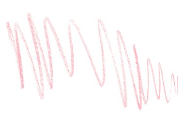 Beyaz arkaplanda izole edilmiş pembe kalem darbeleri.