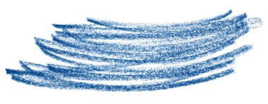 Beyaz arkaplanda mavi kalem darbeleri izole edildi