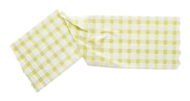 Açık sarı desenli kağıt bandı beyaz arkaplanda izole