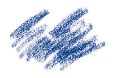 Beyaz arkaplanda mavi kalem darbeleri izole edildi