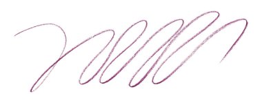 Beyaz arkaplanda izole edilmiş koyu mor bir kalem çizgisi çiz.