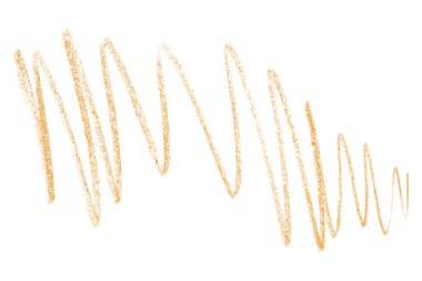 Beyaz arkaplanda turuncu kalem darbeleri izole edildi.