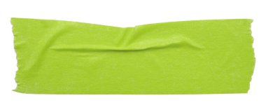 yeşil buruşmuş bant beyaz arkaplanda izole.