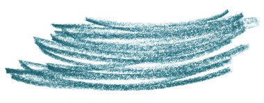 Beyaz arkaplanda yeşil kalem darbeleri izole edildi.