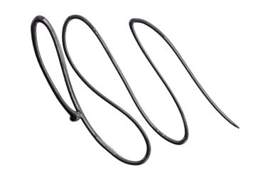 Suluboya siyah gri damla zigzag beyaz arkaplanda izole edildi.