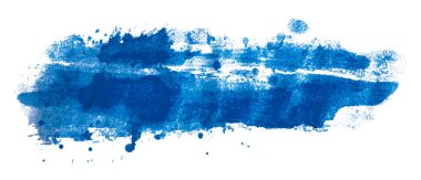 Mavi suluboya arka plan. Sanatsal el boyası. beyaz arkaplanda izole