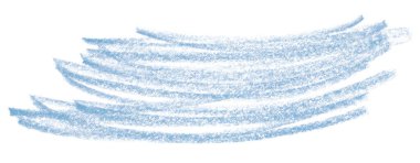 Açık mavi kalem darbeleri beyaz arkaplanda izole edildi.