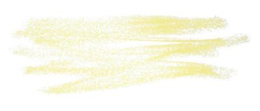 Açık sarı kalem darbeleri beyaz arkaplanda izole.