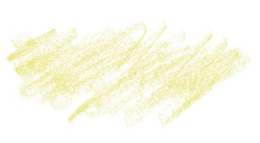 Açık sarı kalem darbeleri beyaz arkaplanda izole.