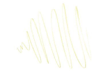 Açık sarı kalem darbeleri beyaz arkaplanda izole.