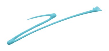 Açık mavi suluboya beyaz arkaplanda izole edilmiş zikzak çizgileri.