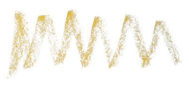 Beyaz arkaplanda izole edilmiş sarı kalem darbeleri.