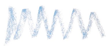 Açık mavi kalem darbeleri beyaz arkaplanda izole edildi.