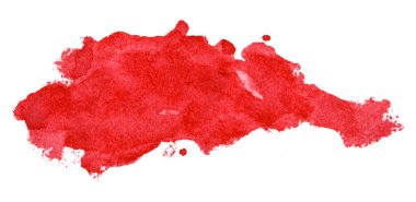 kırmızı suluboya arka plan. Sanatsal el boyası. beyaz arkaplanda izole