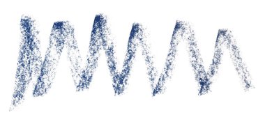 Beyaz arkaplanda mavi kalem darbeleri izole edildi