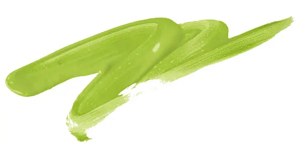 Zelený Štětec Izolovaný Bílém Pozadí Barva Hlubokého Jezera — Stock fotografie