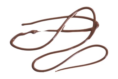 kahverengi suluboya beyaz arkaplanda izole edilmiş zikzak çizgileri.