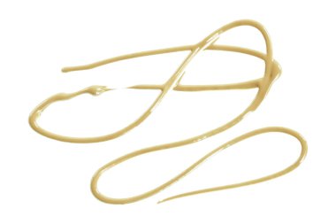 Açık kahverengi suluboya beyaz arkaplanda izole edilmiş zikzak çizgileri.