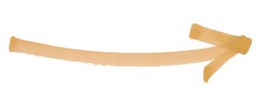 Beyaz arkaplanda turuncu oklar izole edildi