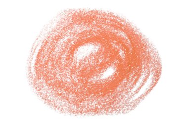 Beyaz arkaplana izole edilmiş turuncu boya kalemleri.