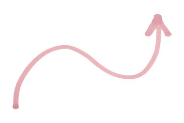 beyaz arkaplanda izole edilmiş pembe oklar