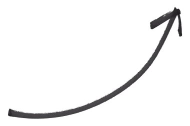 Beyaz arkaplanda siyah oklar izole edildi