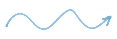 Açık mavi oklar beyaz arkaplanda izole edildi.