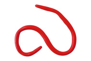 Kırmızı plastik beyaz arka plan üzerinde izole