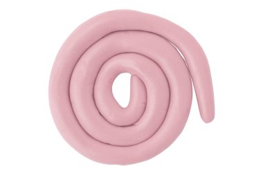 Pembe plastik beyaz arka plan üzerinde izole