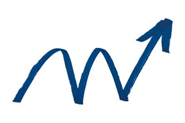 Beyaz arkaplanda mavi oklar izole edildi