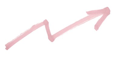 beyaz arkaplanda izole edilmiş pembe oklar