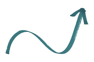 Beyaz arkaplanda yeşil oklar izole edildi